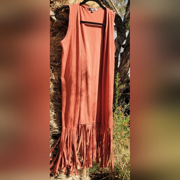 VINTAGE MADE IN THE USA Faux suede long hippie boho y2k in perfect  condition - Picture 1 of 14